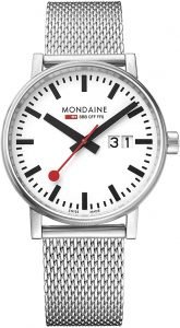 Reloj Mondaine Ultra Slim para hombre, pulsera y bisel en acero inoxidable