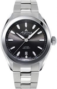 Reloj Alpina para hombre, caja y pulsera en acero inoxidable